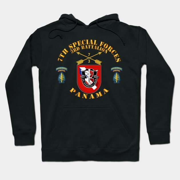 3rd Bn, 7th Special Forces Panama w Flash - SSI Hoodie by twix123844